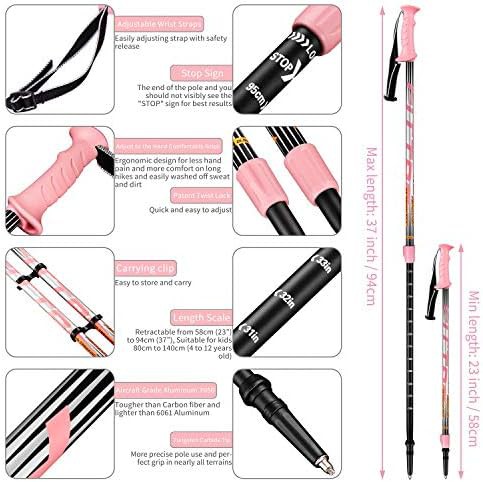 Kids telescopic anti shock hiking poles — photo 4