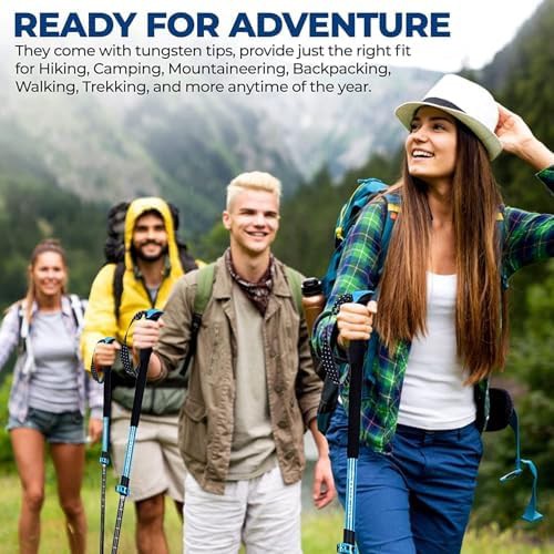 Pro 7075 aluminum cork trekking poles pair — photo 4