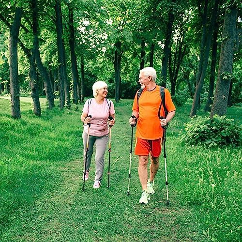 Gold aluminum hiking poles with cork grips — photo 5