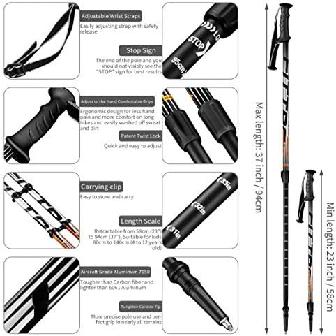 Kids ultralight nordic walking sticks pair — photo 3