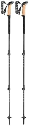 Black gray ultralight pair 135cm poles
