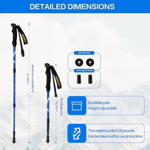 Blue aluminum anti shock poles for kids — photo 5