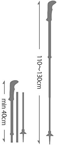 Petrol silver aluminum pair 130cm poles — photo 3