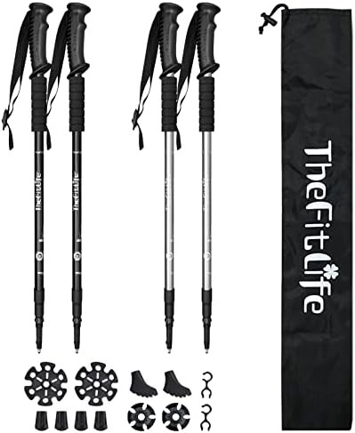 Nordic Walking Black and Silver Poles