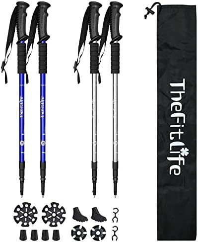 Nordic Walking Blue and Silver Poles