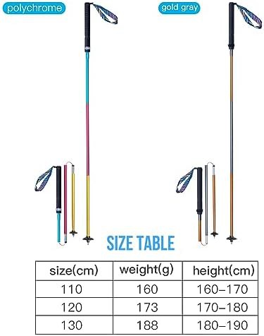 Aluminum rainbow collapsible hiking pole 110cm — photo 3