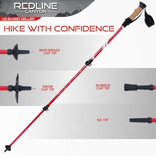 Black Collapsible Backpacking Walking Sticks Pair — photo 4