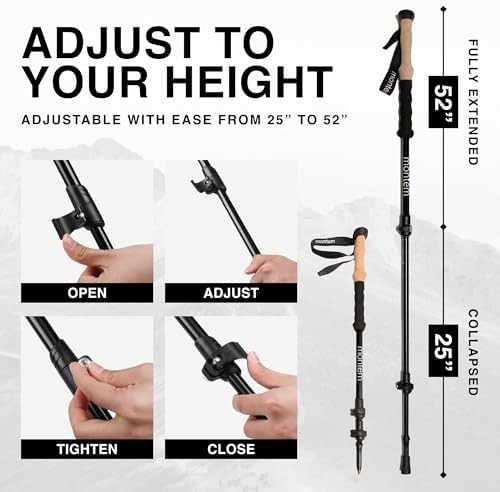 Sequoia red carbon fiber quick locking poles — photo 4