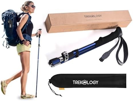Single collapsible travel walking stick