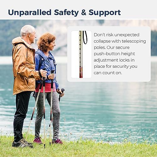 Adjustable nordic walking poles mountain print — photo 3