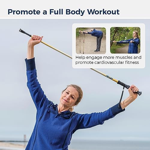 Adjustable nordic walking poles mountain print — photo 4