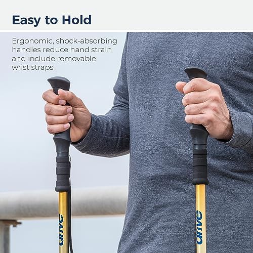 Adjustable nordic walking poles mountain print — photo 5
