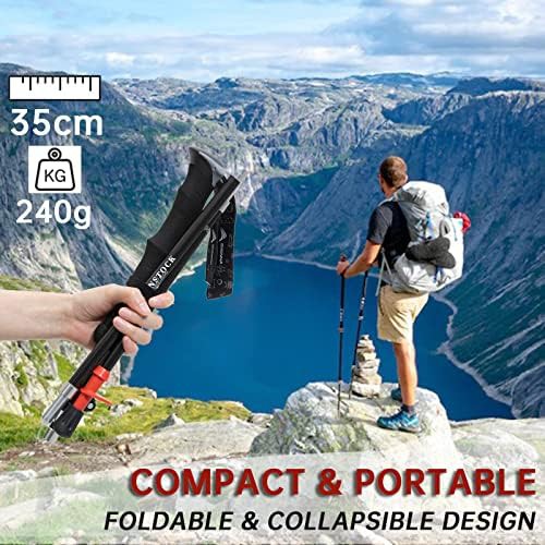 Carbon fiber walking sticks folding quick lock — photo 3