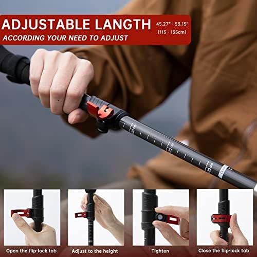 Carbon fiber walking sticks folding quick lock — photo 5