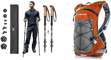 Aluminum Cork Poles and Hydration Pack