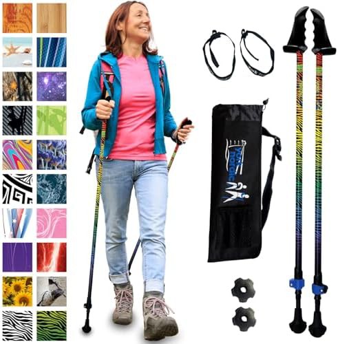 Adjustable aluminum walking poles for seniors rehab