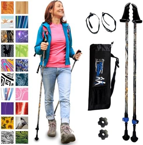 Aluminum flip lock rehab walking poles for balance