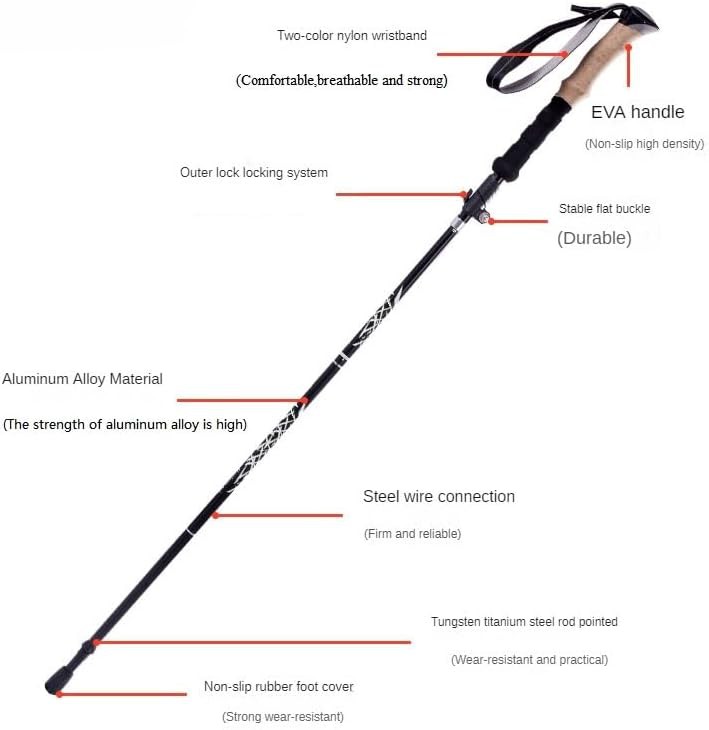 Cork grip flip lock hiking poles — photo 5