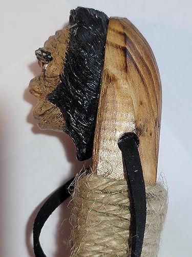 Hand carved Bigfoot wooden walking sticks with rubber grip — photo 3