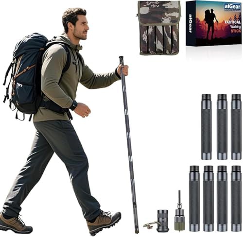 Aluminum tactical multitool walking stick