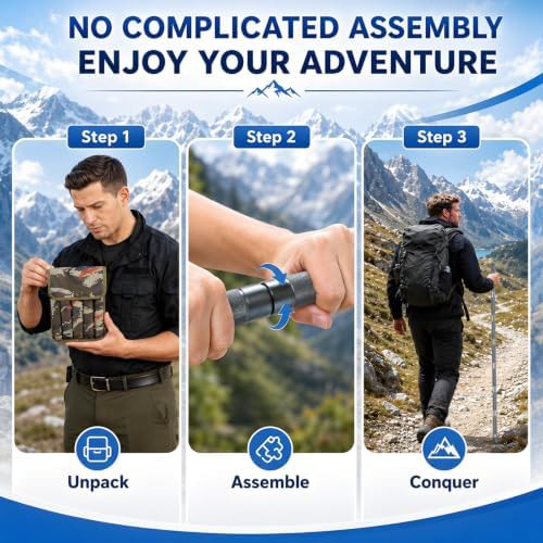 Aluminum tactical multitool walking stick — photo 5