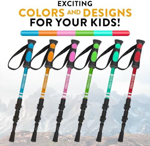 Pink aluminum hiking poles for kids — photo 5