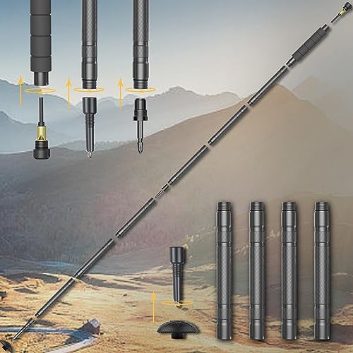 Tactical multitool hiking stick with compass — photo 3
