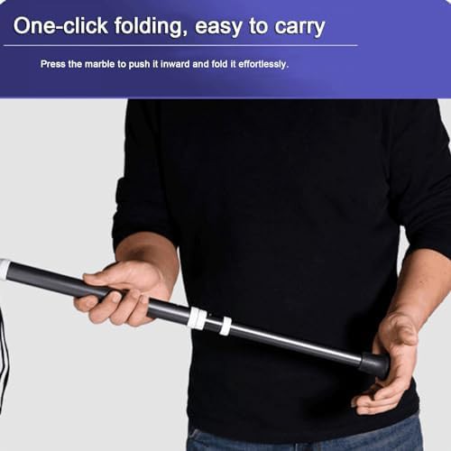 Retractable height adjustable travel walking cane — photo 3