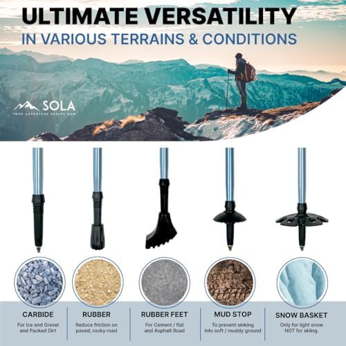 Aluminum alloy trekking poles with cork grips — photo 4