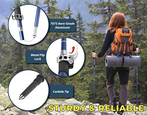 Retractable Nordic backpacking poles pair — photo 4