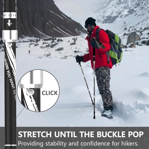 Aluminum collapsible trekking pole lightweight stick — photo 3