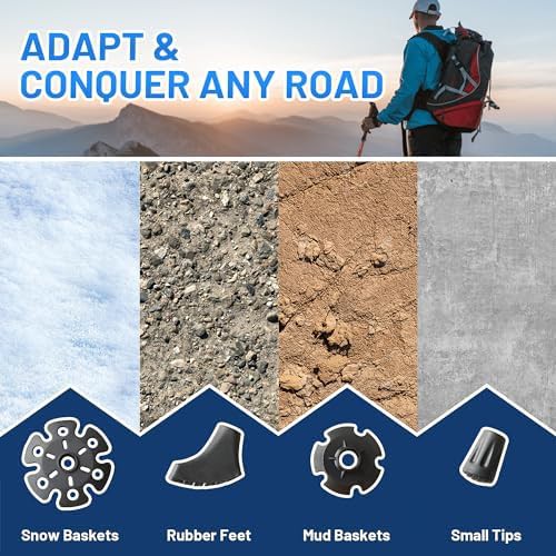 Grey aluminium collapsible trekking poles pair — photo 5