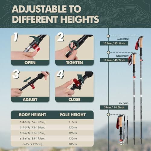 Ultralight aluminium folding trekking poles — photo 3