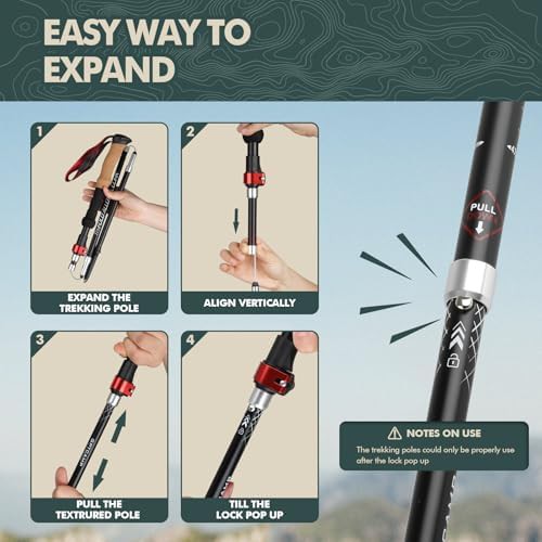 Ultralight aluminium folding trekking poles — photo 5