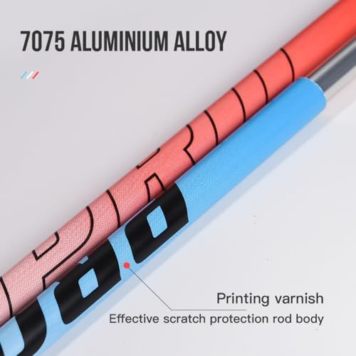 Blue red 110cm aluminum hiking pole — photo 4