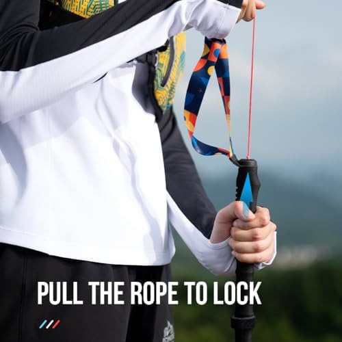 Blue red 110cm aluminum hiking pole — photo 5