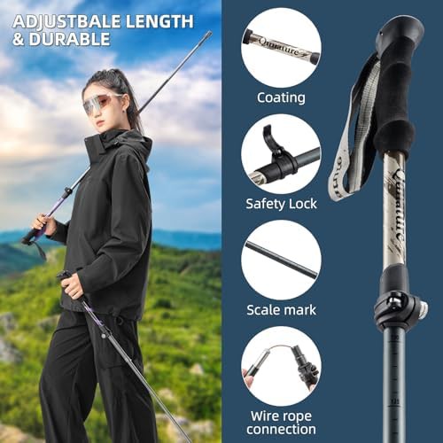 Aluminum ultralight collapsible hiking pole — photo 4