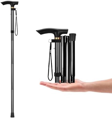 Black Anti Slip Collapsible Walking Cane
