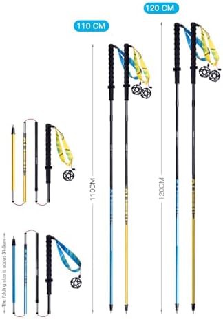 Yellow 120cm carbon fiber hiking pole — photo 5