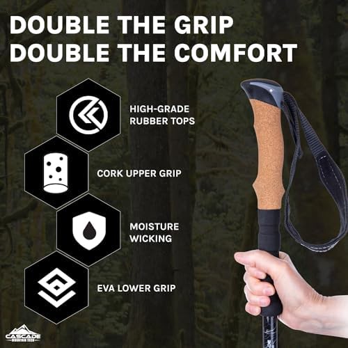 Orange Aluminum Hiking Sticks with Trowel — photo 4
