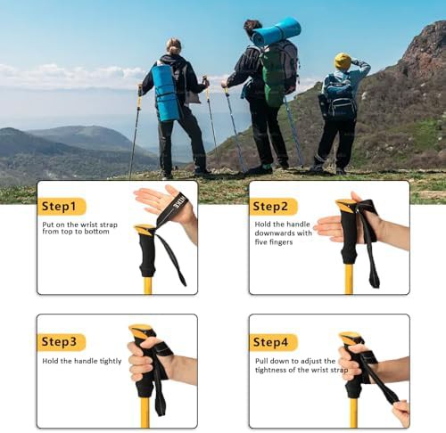 Nordic walking aluminum telescopic trekking poles — photo 4