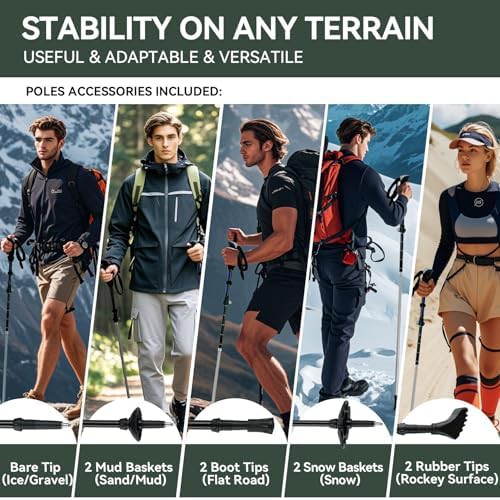 Aluminum trifold collapsible walking sticks — photo 4