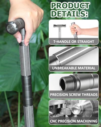 Eight tube tactical hiking stick in gray — photo 3