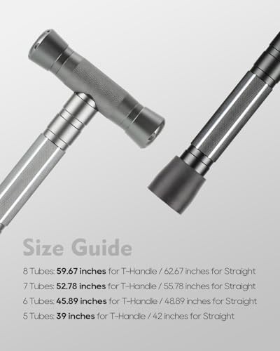 Eight tube tactical hiking stick in gray — photo 5
