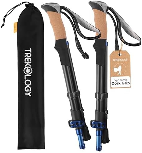 Aircraft grade aluminum poles with cork grips
