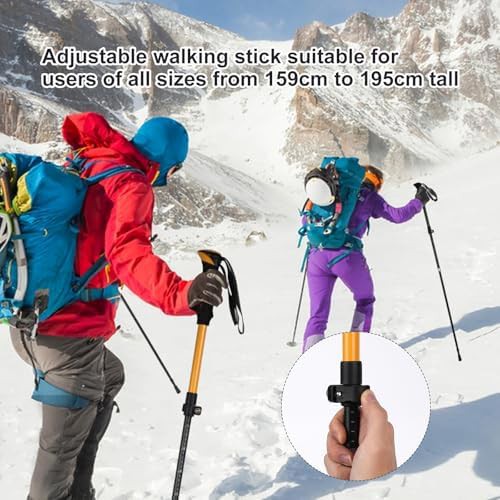 IEJ ultralight yellow hiking pole — photo 4