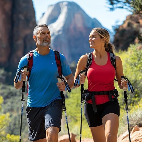 Blue Pebbles Aluminum Nordic Hiking Poles — photo 4
