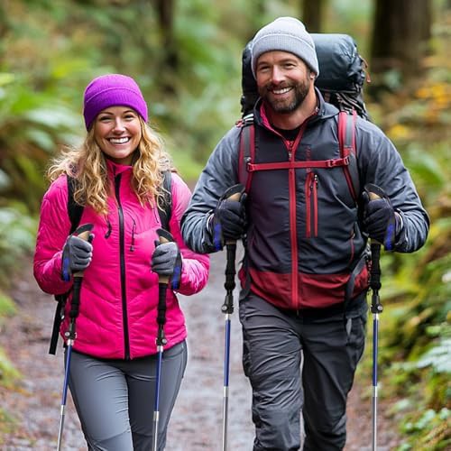 Blue Silver Tall Collapsible Trekking Poles — photo 4