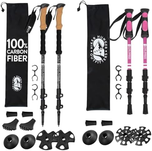 Pink kids carbon and aluminum poles