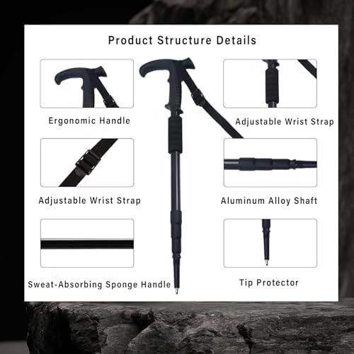 Aluminum alloy black collapsible pole — photo 4